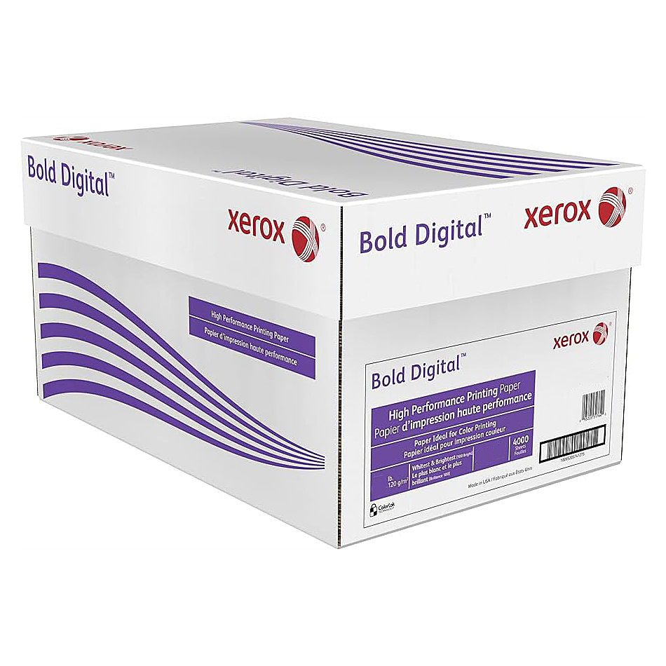Xerox® Bold Digital™ Printing Paper Blue White 28 lb. Smooth Text 105 gsm 100 Brightness 8.5x11 in. 500 Sheets per Ream - Email or call for Bulk Orders!